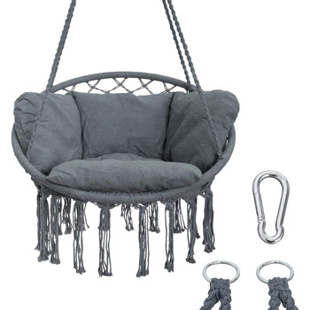 Ваш GEAR Boracay - Підвісне крісло з оббивкою сидінь сірого або бежевого кольору - максимум 240 кг Протестовано TV - Підвісне кріс