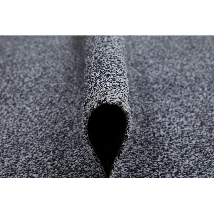 Килимок для дверей andiamo Amadis, килимок для очищення для внутрішніх та критих зовнішніх приміщень, можна прати, виготовлений з бавовни з нековзною підкладкою, 50 x 150 см, темно-сірий, сірий, 50 x 150 см (прямокутний), Amadis