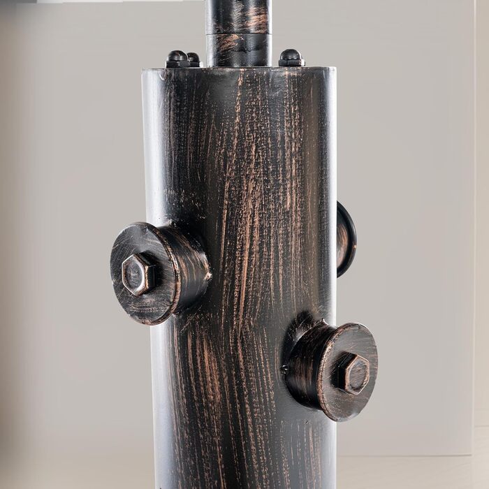 Барний стіл CLP Ruhr Standing Table I з регульованою висотою та підставкою для ніг I Металевий каркас та стільниця з соснової деревини, колір бронза