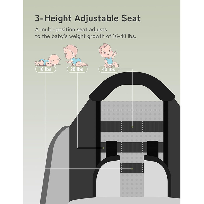 Дитяча коляска besrey Kraxe з сумкою для зберігання, портативна дитяча коляска для подорожей, дитяча коляска для походів на 6-36 м
