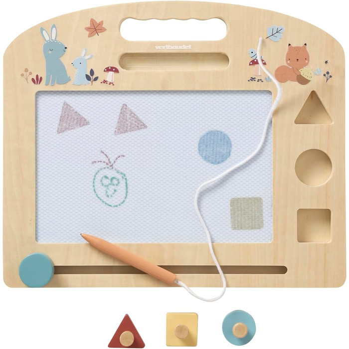 VERTBAUDET Лісові друзі FSC Дерев'яна чарівна дошка натурального кольору