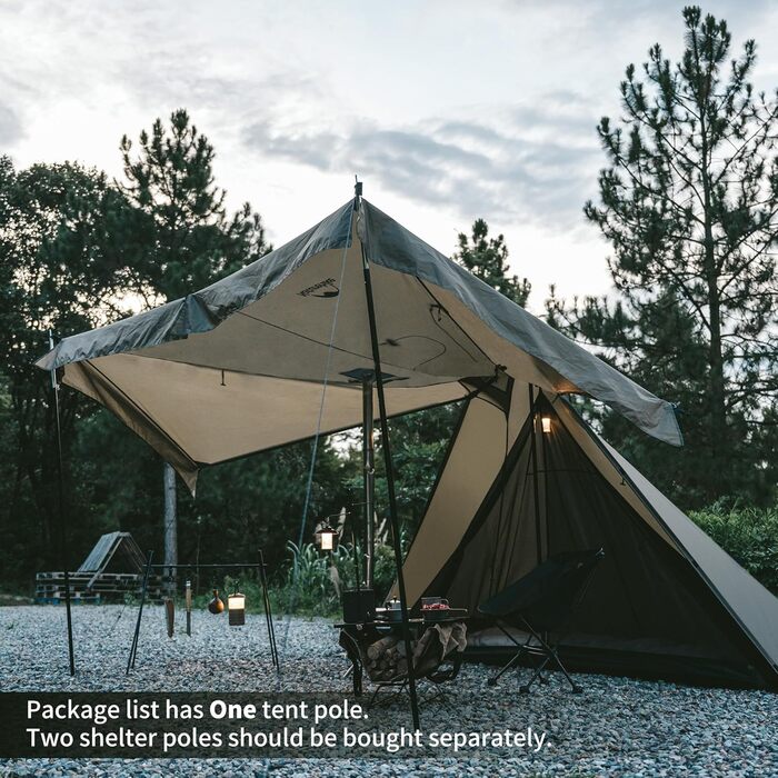 Намет Naturehike Tipi Tent Ridge, індіанський намет на 3-4 особи, водонепроникний, вітрозахисний, легко складаний, пірамідальний, для кемпінгу на свіжому повітрі, сімей, зелений