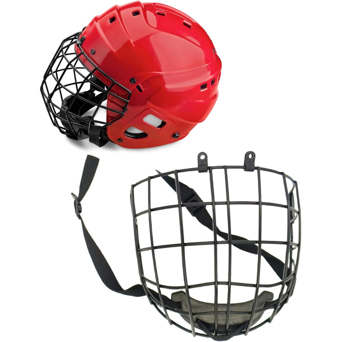 Повна клітка для хокейного шолома з металевої сітки, стійка до подряпин маска для хокею на льоду для дорослих та молоді