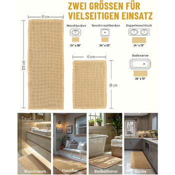 Великий комплект килимків для ванної, комплект килимків для ванної кімнати з 2 предметів, нековзний килимок для ванної, килимок для ванної кімнати в стилі бохо, килимок для душу, що миється, для вітальні, спальні, ванної кімнати, декор для ванної кімнати,