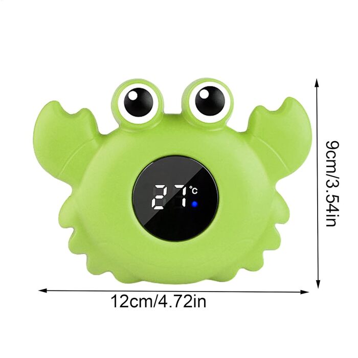 Датчик температури для дитячої ванни, термометр для ванної кімнати у формі краба, водонепроникний портативний компактний водонепро