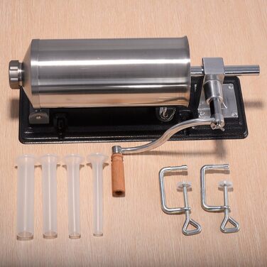 Ручна машина для набивання ковбас RELAX4LIFE 4,8 л, машина для набивання ковбас з 4 наповнювальними трубками, шприц для ковбас для