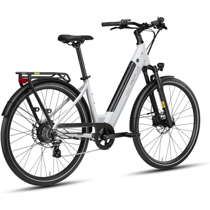 Електровелосипед DERUIZ Quartz 28 дюймів для жінок та чоловіків, електричний міський та трекінговий велосипед, акумулятор 48 В, запас ходу до 161 км, 8 швидкостей, крутний момент 55 Нм, керування за допомогою застосунку, гідравлічні дискові гальма Moonbea