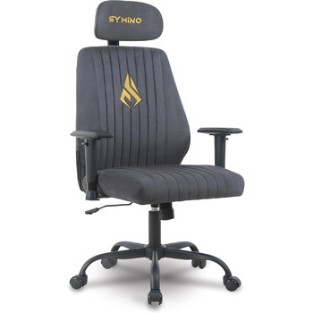 Розкішне офісне крісло Symino, ергономічне ігрове крісло, функція гойдання та регульоване по висоті поворотне крісло, крісло для домашнього офісу, крісло для столу, крісло керівника та комп&39ютерне крісло, 150 кг (імітація замші, сірий) Імітація замші, с