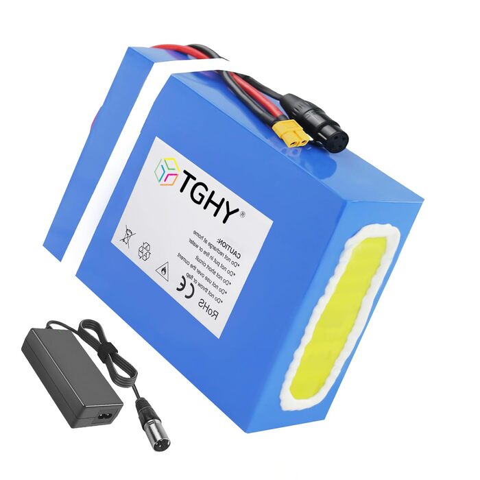 Акумулятор TGHY 60V 40Ah для електровелосипедів, літій-іонний акумулятор 72V 40Ah для електровелосипедів зі швидким зарядним пристроєм для електродвигунів велосипедів, мопедів та триколісних велосипедів потужністю 0-2900 Вт., 60v40ah