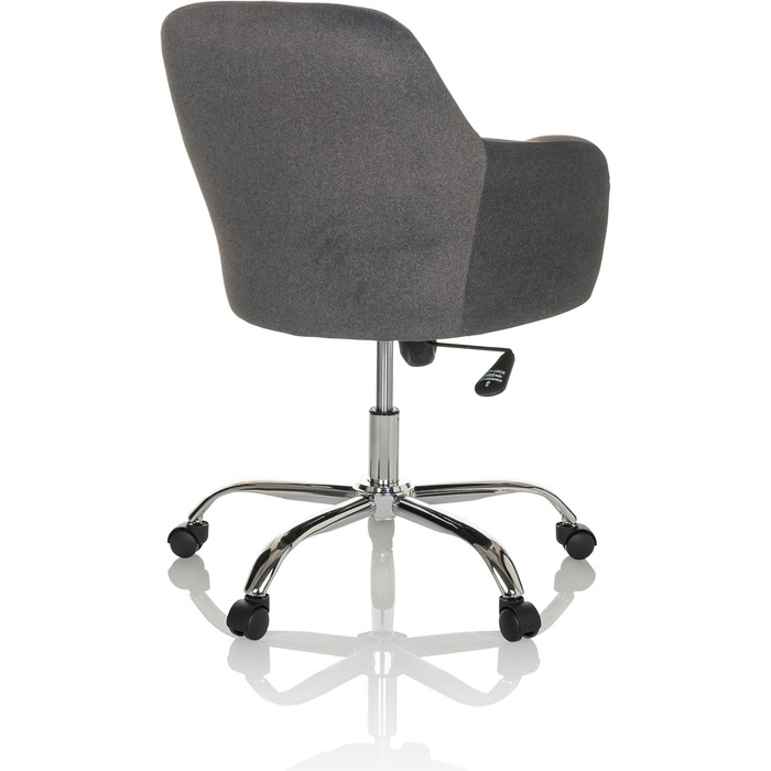 Офісний стілець hjh OFFICE SOLAO 300, тканина, регульований по висоті обертовий стілець з м&39якою подушкою сидіння, 719229, темно-сірий колір тканини