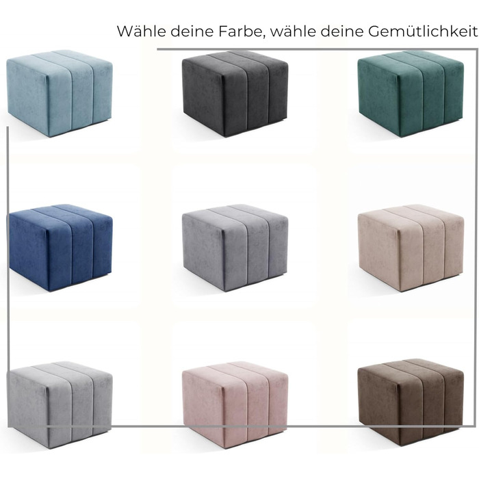 Пуф LIKMA, Табурет Брудний Рожевий 46x35x46 см, Оксамитове сидіння з 3D-ефектом, Пуф для ніг, Пуф-табурет, М&39який табурет, Сучасна лавка, Лавка для коридору, Пуф. Тканина Жасмин 61 Брудний Рожевий (Жасмин 61)