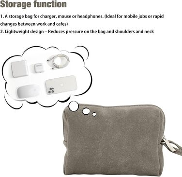 Чохол для ноутбука HaruYo з підставкою, кишенями для живлення та аксесуарів, сумісний з MacBook, iPad, Surface, Lenovo, HP (12-16 дюймів, кавовий сірий)