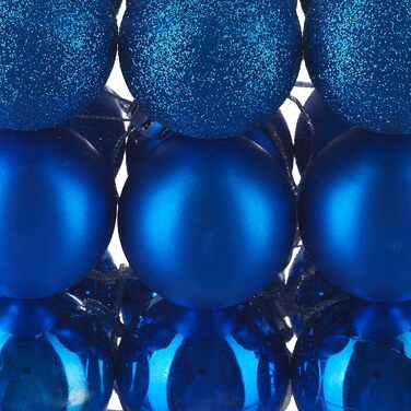 Сині пластикові різдвяні кульки набір із 100 шт Relaxdays