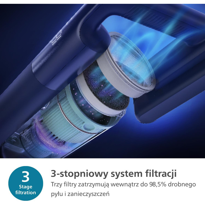 Акумуляторний пилосос Philips серії 5000, для м'яких і твердих підлог, дерев'яних підлог, міні-турбощітка для шерсті домашніх твар