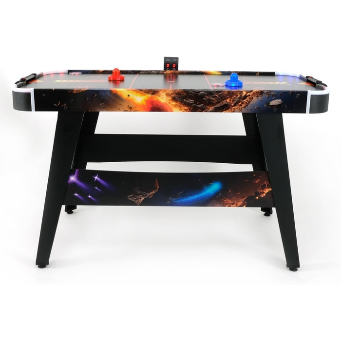 Світлодіодний стіл для аерохокею від FASports, аерохокей для дітей/підлітків віком від 8 років, стіл для аерохокею з повітряними штовхачами та шайбами, що світяться Solar Fury 138x67x82 см