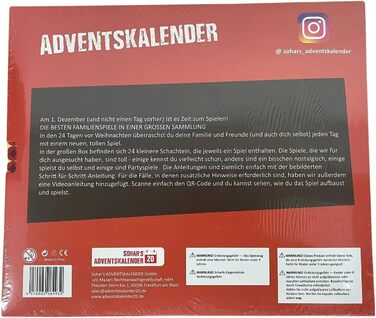 Адвент-календар SOHAR'S ADVENTSKALENDER 2025 Сімейні ігри, для всієї родини