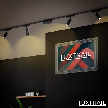 Стартовий набір трекової системи освітлення BRILONER Luxtrail 4 LED-споти, поворотні, розширювані, 2 м, чорний