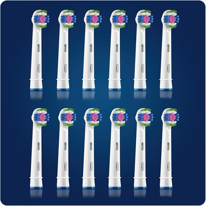 Електричні щітки для зубних щіток Oral-B Pro 3DWhite, Х-подібна щетина, упаковка готова до поштової скриньки, 12 шт.