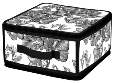 Кошик Idea Home DB-24 Anthracite Flowers 30x28x15 см (7058559)