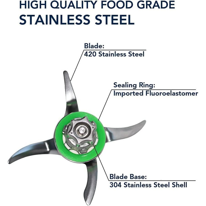 Ніж для кухонного комбайна Vorwerk Thermomix TM5 Блендерний ніж, сумісний з thermomix TM5, лезо блендера з нержавіючої сталі, аксесуари для блендера