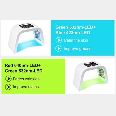 Кольорів Світлодіодна маска для догляду за шкірою, світлодіодна лампа для омолодження шкіри Пристрій для омолодження шкіри Професійне лікування Comedo Видалення зморшок на обличчі Інструменти для догляду за тілом, 7
