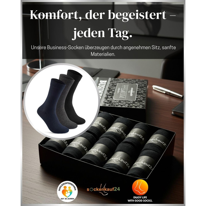 Пар чоловічих ділових шкарпеток з дихаючої бавовни, безшовних та зручних, костюмні шкарпетки (6 чорних, 2 сірих, 2 темно-синіх) розмір 43-46 6 чорних 2 темно-синіх 2 сірих, 10