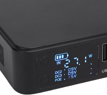 Міні UPS для модему з літієвою батареєю 10400mAh, DC 5V/9V/12V/15V/24V, PoE-виходом для роутерів, камер відеоспостереження та пристроїв контролю доступу (EU-штекер)