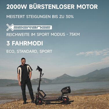 Електросамокат Segway-Ninebot MAX G3 D запас ходу до 80 км (Eco) / 75 км (Sport), подвійна гідравлічна підвіска, вантажність 130 кг, Smart-дисплей, зарядка за 3,5 год