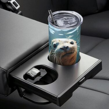 Кухоль з прямою трубочкою, 590 мл, запечатаний цуценя у воді, дорожній кухоль з принтом, підходить для кемпінгу, офісу та дому.