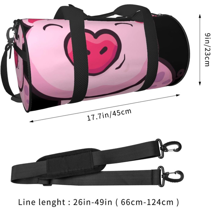 Дорожня сумка Посмішка Рожевої Свинки, спортивна сумка для чоловіків та жінок, сумка-мішок, спортивна сумка