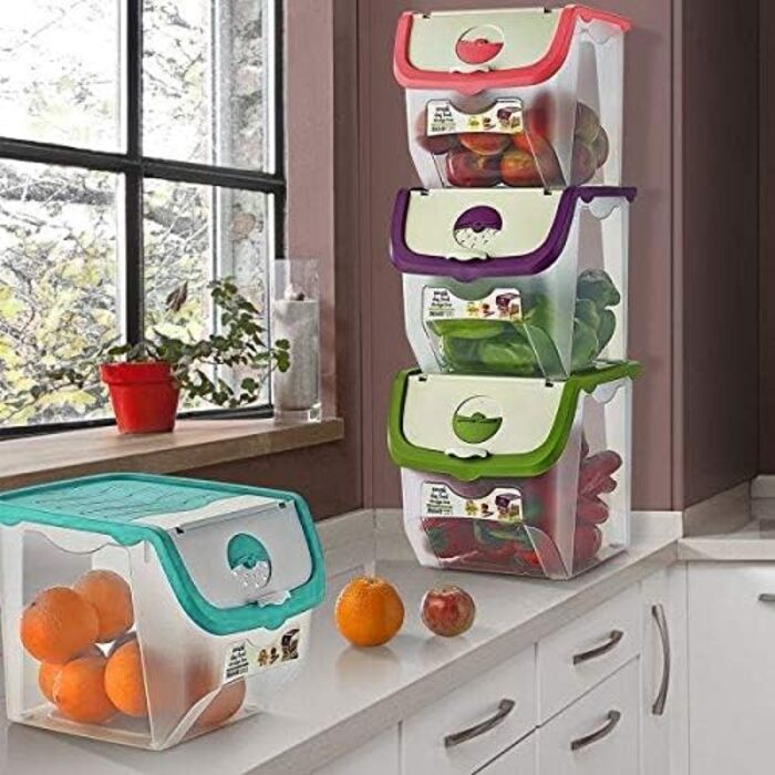 Контейнер для зберігання овочів, фруктів, цибулі, картоплі ORION 12 л зелений