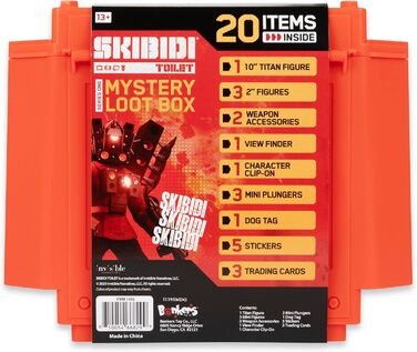 Гігантський Mystery Loot Box SKIBIDI Toilet 20 сюрпризів, ексклюзивні фігурки за мотивами YouTube-сенсації, офіційний мерч