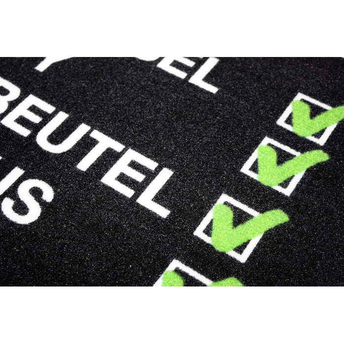 Килимок для дверей крупним планом Контрольний список - ключі, телефон, гаманець Забудькуватий - кумедний дизайн Нековзний, міцний та миється Для використання в приміщенні та на вулиці Контрольний список 60x40 см (прямокутний)