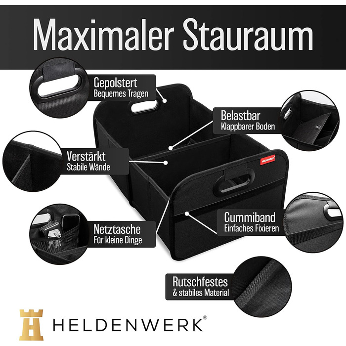 Автомобільна сумка для багажника складна - посилена та міцна - сумка-органайзер для багажника для практичного зберігання - протико