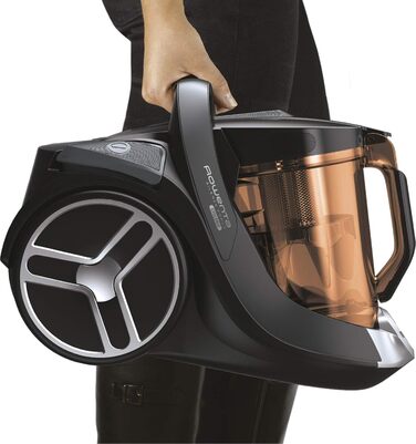 Безмішковий пилосос Silence Force Cyclonic 550 Вт об'єм пилозбірника 2,5 л компактний розмір довговічний двигун EffiTech чорний/ко