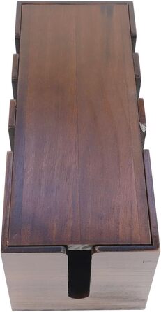 Дерев&39яна коробка для зберігання кабелів з відкритою конструкцією для організації проводів, телевізійних приставок та невеликих електронних пристроїв вдома або в офісі (темно-коричнева)