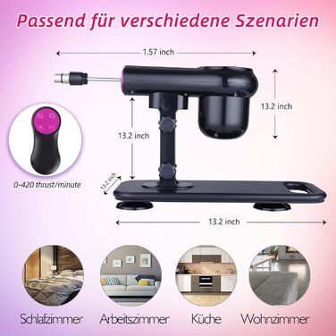 Секс-машина KlicLok з 7 насадками, з бездротовим пультом управління