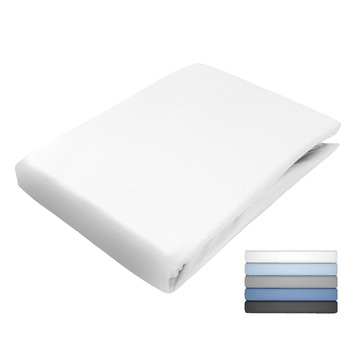 Простирадло на резинці JACK Uni сатинове 100x200 / 140x200 / 180x200 см однотонне простирадло на резинці, багато кольорів, колір білий, розмір 180x200 см простирадло на резинці 180x200 см простирадло на резинці біле