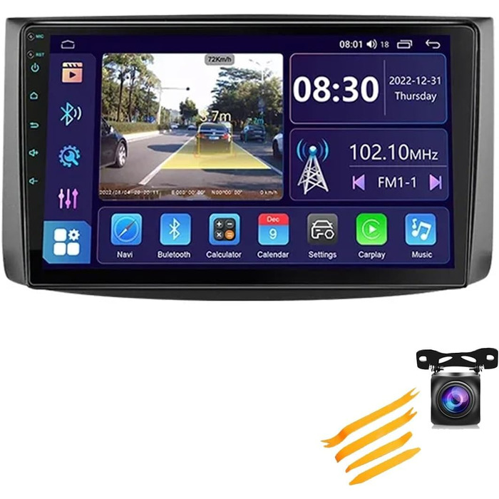 Автомобільна стереосистема FONALO Bluetooth-автомагнітола з DAB Navi Android для Chevrolet Aveo T250 2006-2012 Автомобільний мультимедійний програвач Plug and Play з сенсорним екраном 1080P HD DAB/GPS (колір T3L 232G)