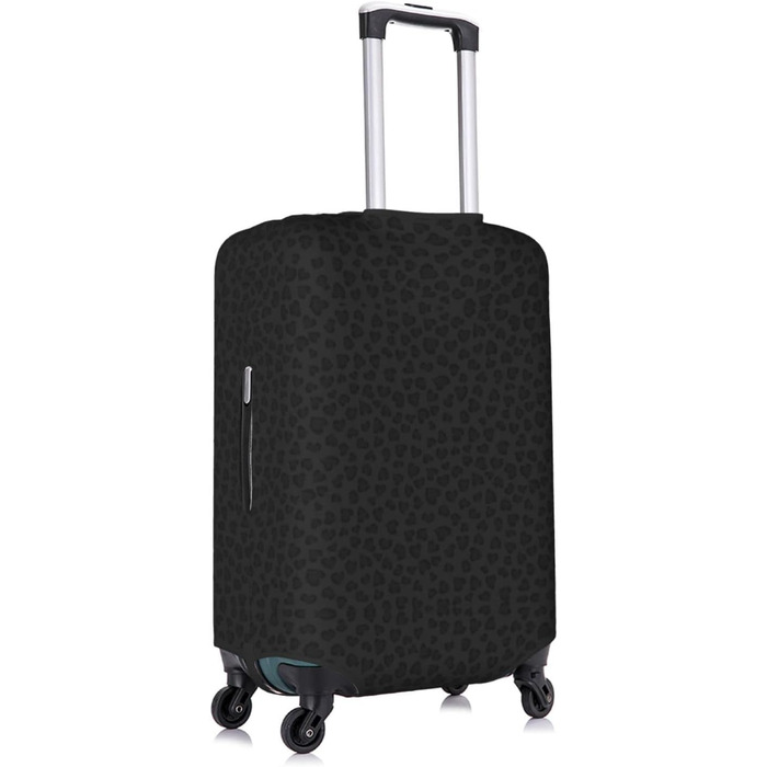 Валіза великого розміру (XL) з леопардовим принтом, білого кольору, пилонепроникна, з захистом для багажу. Аксесуари для подорожей.
