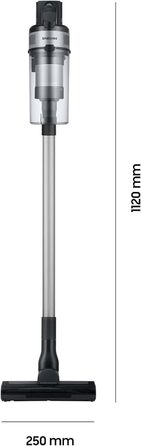 Акумуляторний пилосос Samsung Jet 65 PetPRO, 150 Вт, в комплекті щітка для шерсті та інші аксесуари, сріблястий, VS15A60BGR5/WD 15