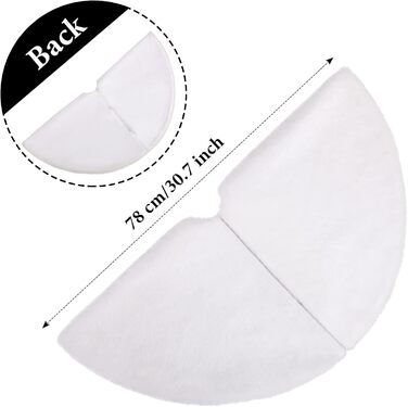 Біла плюшева спідниця-ялинка з блискітками 78 см KONVINIT