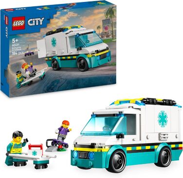 Конструктор LEGO City Ambulance Toy 60451, 184 деталі, іграшкова швидка допомога