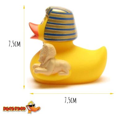 Єгипет I Squeaking Duck - L 7,5 см I Включає брелок у вигляді гумової качечки I Подарунок для любителів Єгипту I Подарунок для ман