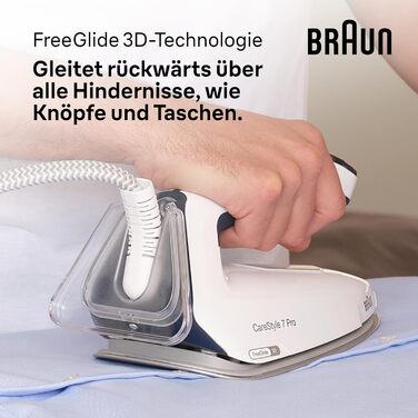 Парова прасувальна станція Braun CareStyle 7 Pro IS 7282 BL - парова праска з підошвою FreeGlide 3D, функція iCare, знімний резерв