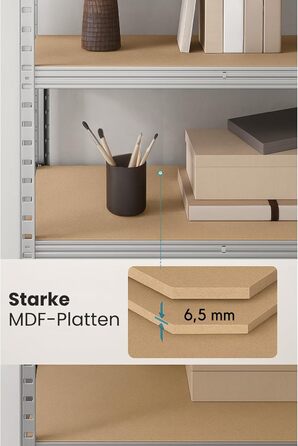 Надміцний стелаж KARAT XXL, оцинкований 200 x 180 x 60 см, стелажі для гаража, підвалу та майстерні - безболтові стелажі, широкопрохідні стелажі, підвальні стелажі, стелажі для майстерні (TitanRack Big)