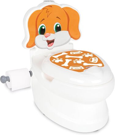 Горщик для дітей від 18 місяців Дитячий туалет білий з мотивом собаки зі знімним горщиком Дитячий туалет зі звуком змиву Дитячий г
