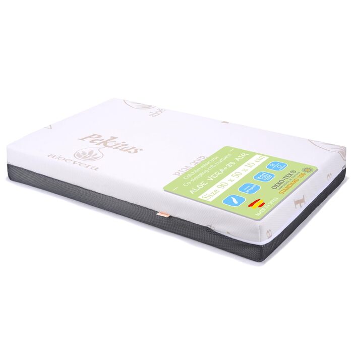 Дитячий матрац-колиска PEKITAS 50 x 90 см, товщина 10 см, гібридний, двосторонній, знімний чохол, можна прати, жорсткий, дихаючий, захист від задухи, дитяче ліжко, дитяче ліжко 50x90x10 см