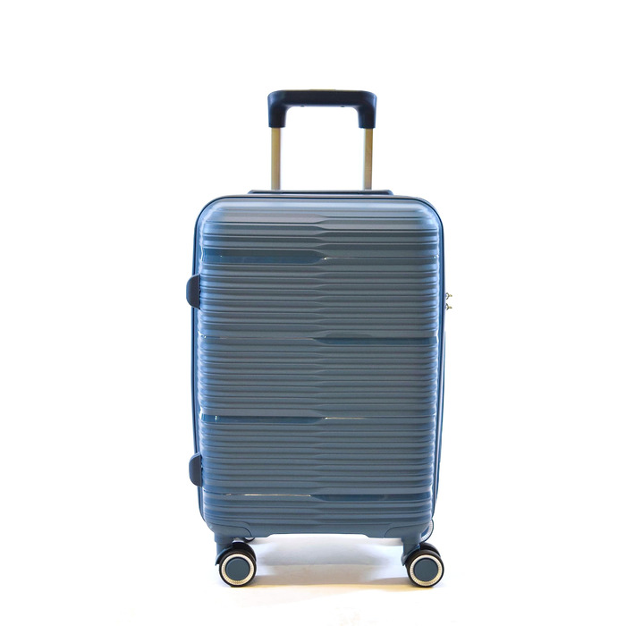 Валіза на колесах з TSA замком серії FLIGHTOURER розмір S 55 см, 36 літрів, 4 колеса. Міцна валіза з поліпропілену синього кольору (Mudblau)