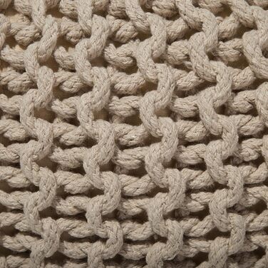 Модний пуф Beliani з бежевого бавовняного кольору 50x35 см Conrad